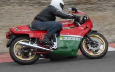 Motorcycle touring holiday and tours Europe classic bike and car events - Ducati Mike Hailwood Replica at the Montlhery Cafe racer festival